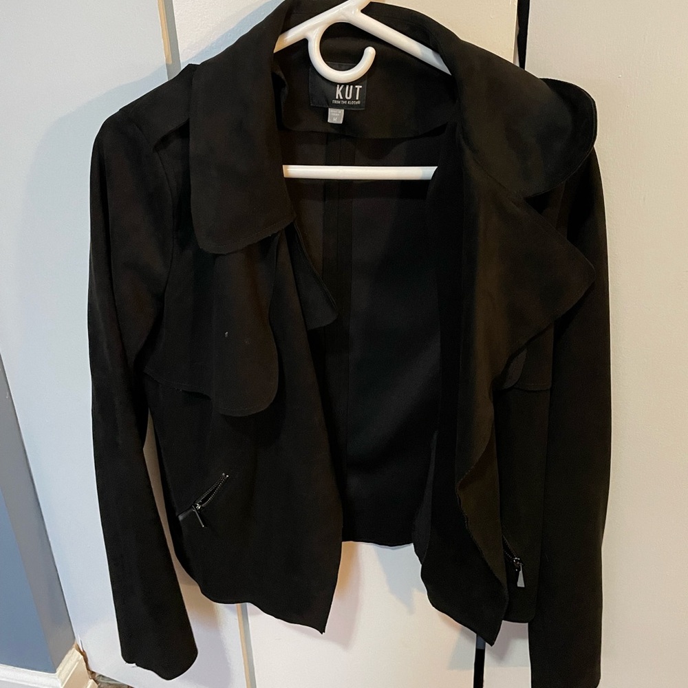 Black KUT suede jacket